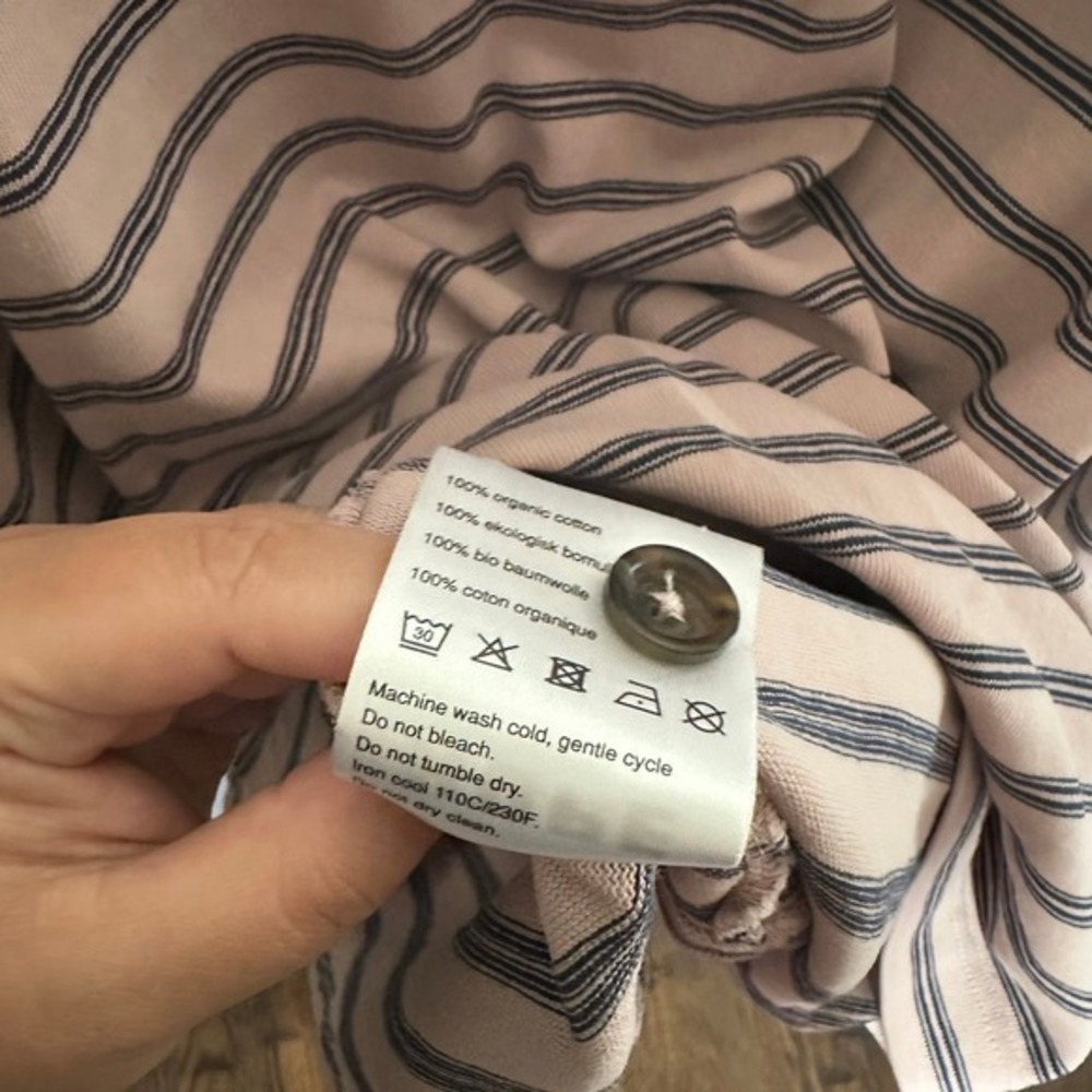 NEW HOPE Stockholm Men's Lamp Sweatshirt Old Pink Striped Long Sleeve Size 54 - Picture 7 of 11